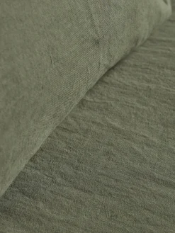 Cox & Cox Bedding|Bedding<Luxury Linen King Fitted Sheet - Olive Green