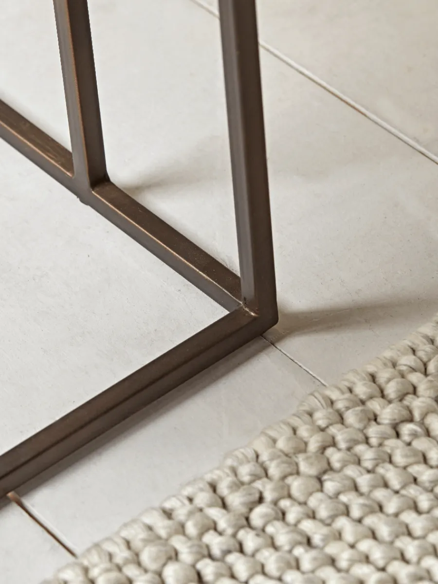 Cox & Cox Side Tables<Marble Side Table with Magazine Rack - Slim