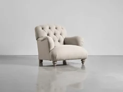 Cox & Cox Armchairs & Loveseats<Margeaux Armchair - Birch Linen Cotton Blend 2