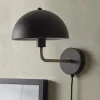 Cox & Cox Wall Lights<Metal Dome Wall Light - Black