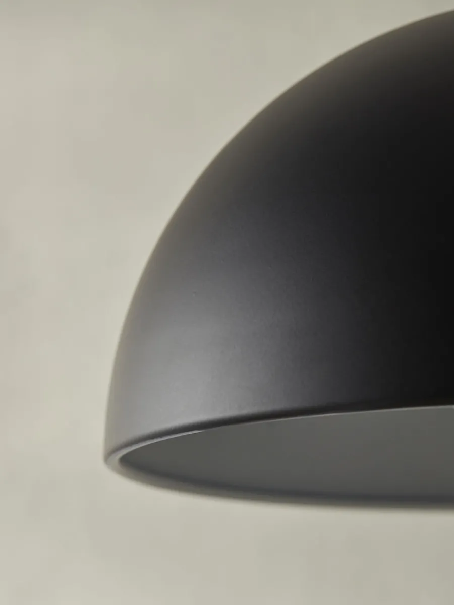 Cox & Cox Wall Lights<Metal Dome Wall Light - Black