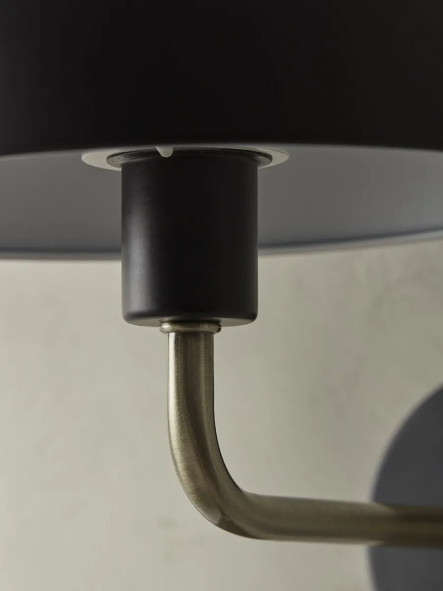 Cox & Cox Wall Lights<Metal Dome Wall Light - Black