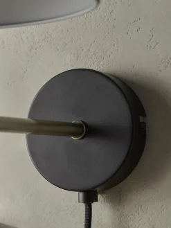 Cox & Cox Wall Lights<Metal Dome Wall Light - Black