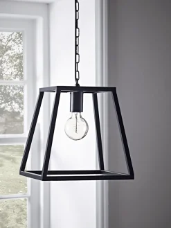 Cox & Cox Pendants<Metal Trapeze Pendant - Black