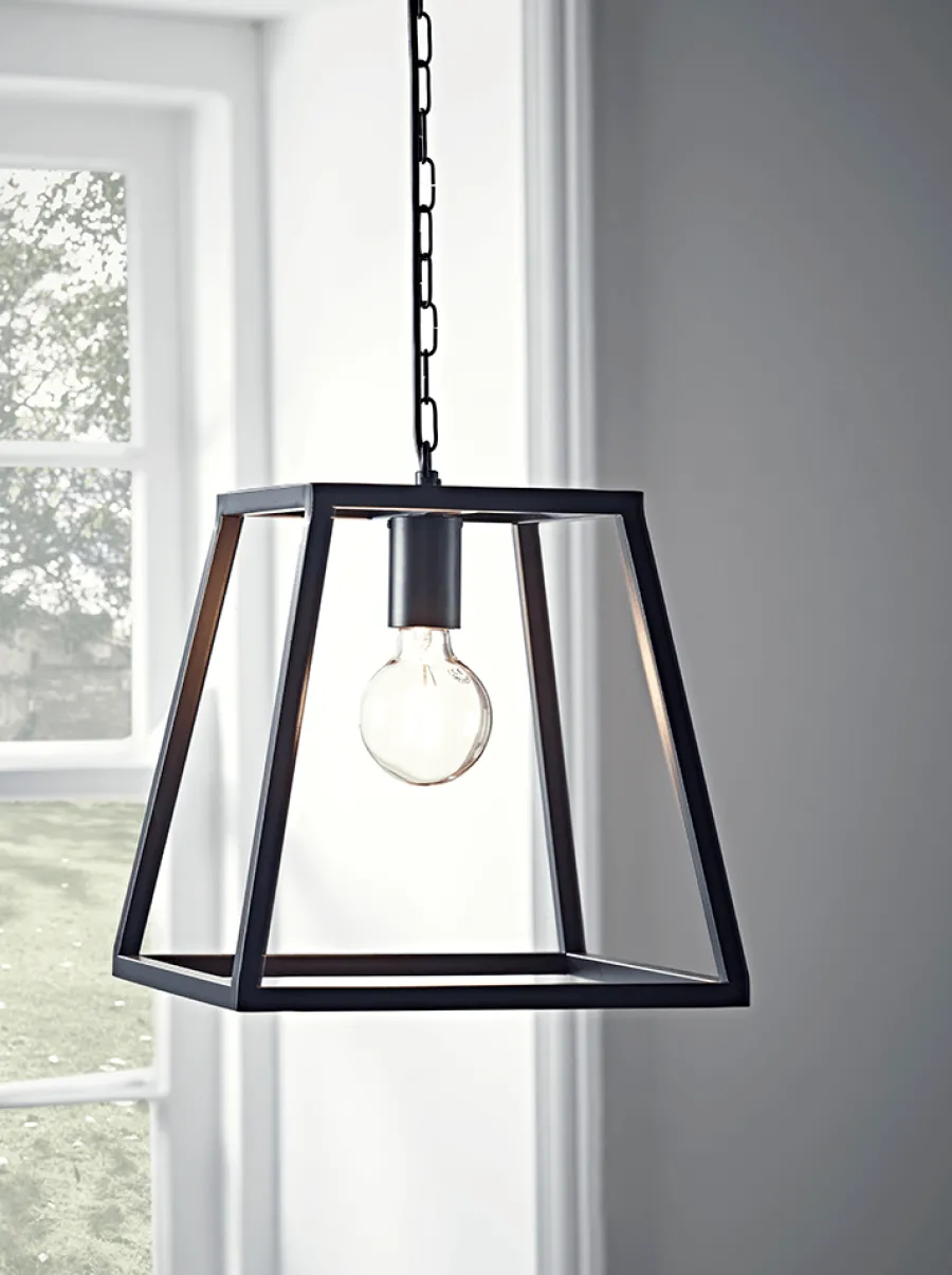 Cox & Cox Pendants<Metal Trapeze Pendant - Black