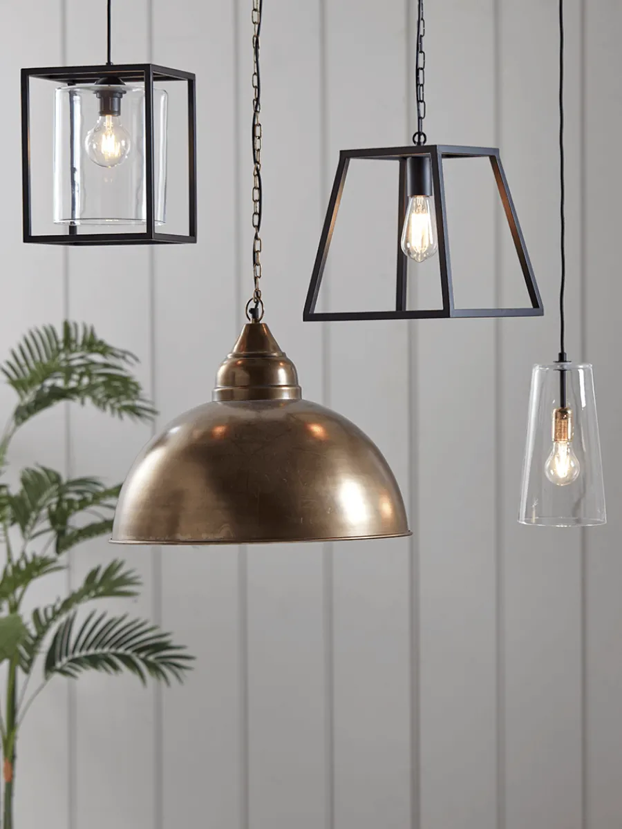 Cox & Cox Pendants<Metal Trapeze Pendant - Black