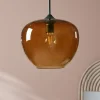 Cox & Cox Pendants<Mia Pendant - Amber Glass