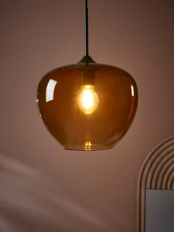 Cox & Cox Pendants<Mia Pendant - Amber Glass