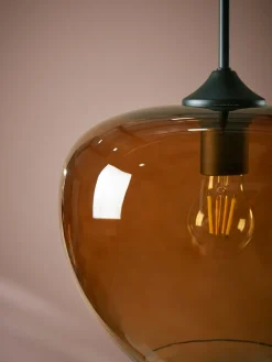 Cox & Cox Pendants<Mia Pendant - Amber Glass