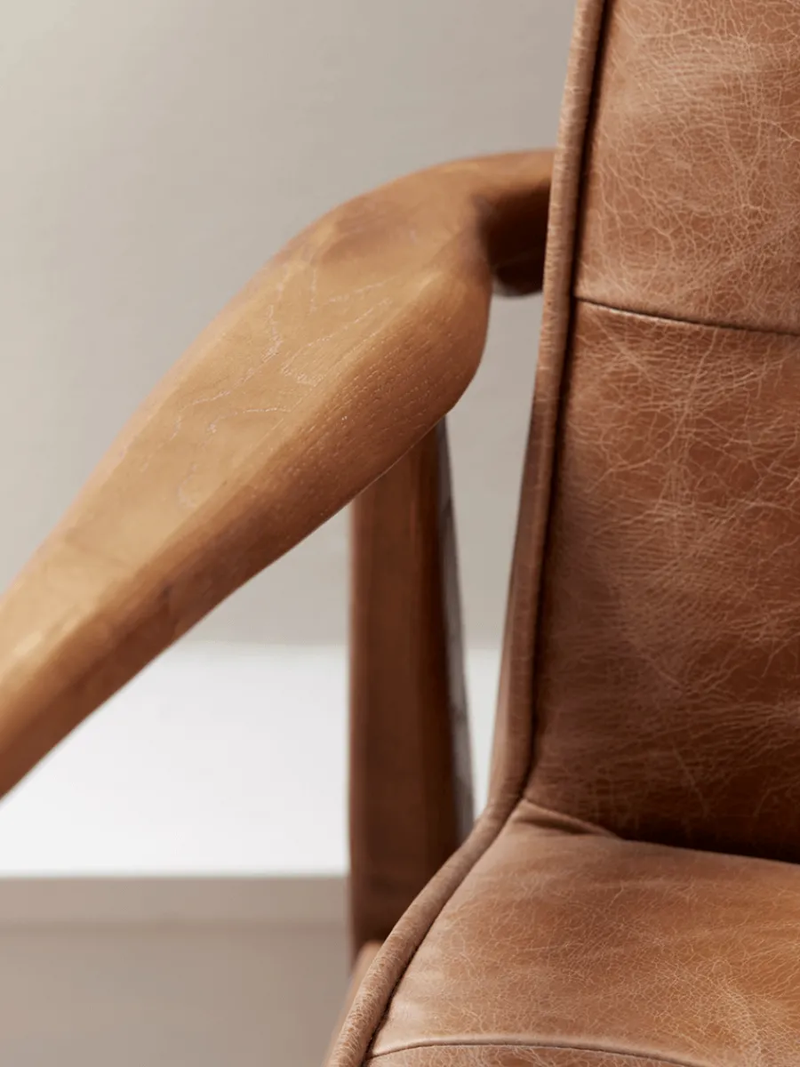 Cox & Cox Armchairs & Loveseats<Mid Century Armchair - Leather