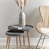 Cox & Cox Side Tables<Mila Side Tables - Charcoal