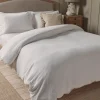 Cox & Cox Bedding|Bedding<Muslin Double Duvet Cover Set - White