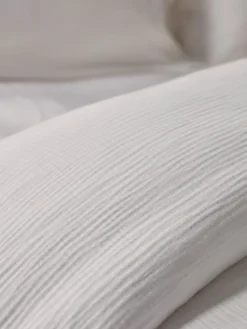 Cox & Cox Bedding|Bedding<Muslin Double Duvet Cover Set - White
