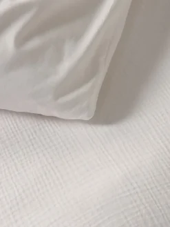 Cox & Cox Bedding|Bedding<Muslin Double Duvet Cover Set - White
