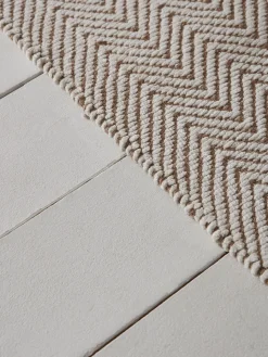 Cox & Cox Rugs|Rugs<Natural Chevron Flatweave Runner