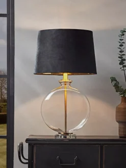 Cox & Cox Table Lamps<Navy & Brass Table Lamp