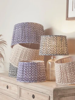 Cox & Cox Shades<Navy Tapered Chevron Shade