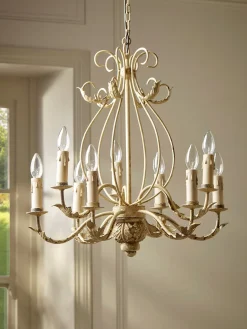 Cox & Cox Chandeliers & Decorative Lighting<Nine Arm Leaf Chandelier
