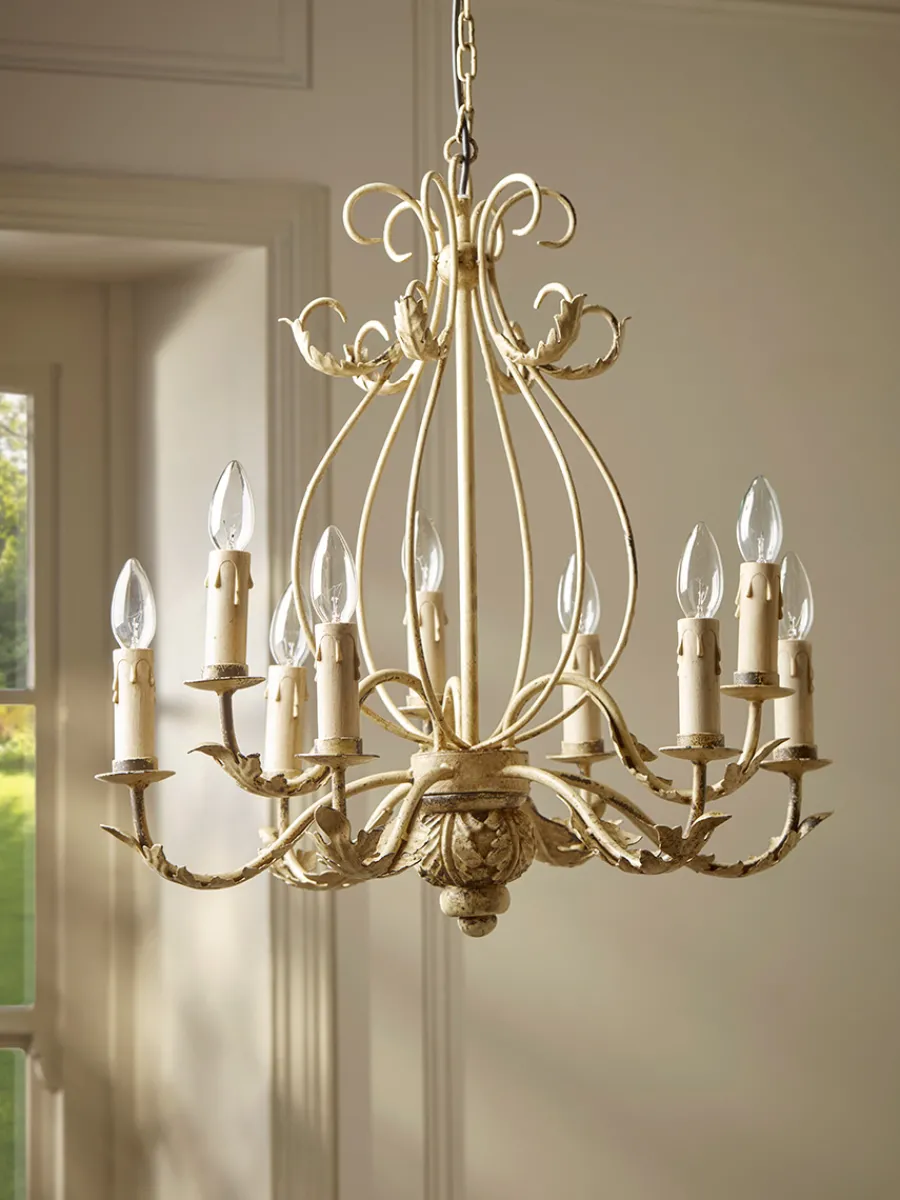 Cox & Cox Chandeliers & Decorative Lighting<Nine Arm Leaf Chandelier