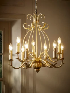 Cox & Cox Chandeliers & Decorative Lighting<Nine Arm Leaf Chandelier