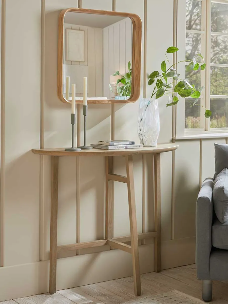 Cox & Cox Console Tables<Oak Crescent Console Table