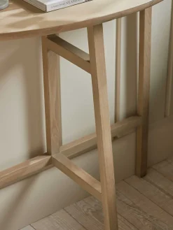 Cox & Cox Console Tables<Oak Crescent Console Table