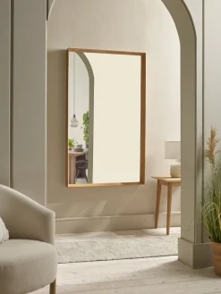 Cox & Cox Full Length Mirrors<Oak Deep Framed Mirror - Oversized