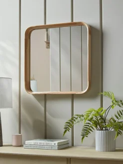 Cox & Cox Wall Mirrors<Oak Deep Framed Mirror - Squoval