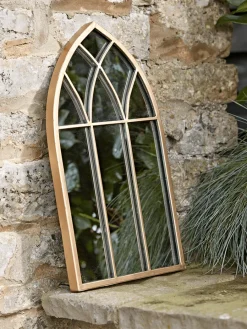 Cox & Cox Outdoor Garden Mirrors|Outdoor Garden Mirrors<Outdoor Small Gold Gothic Mirror