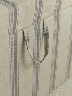 Cox & Cox Ottomans, Footstools & Pouffes<Oversized French Stripe Storage Ottoman
