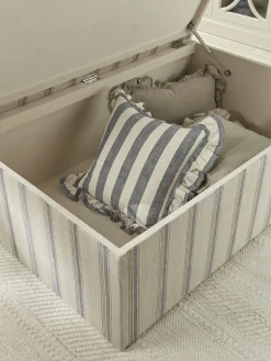 Cox & Cox Ottomans, Footstools & Pouffes<Oversized French Stripe Storage Ottoman