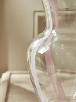 Cox & Cox Vases<Painterly Stripe Petal Vase - Blush