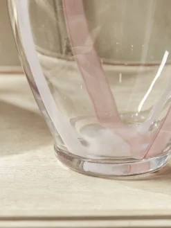 Cox & Cox Vases<Painterly Stripe Petal Vase - Blush