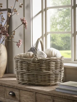 Cox & Cox Bags & Baskets<Rattan Handled Storage Basket