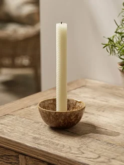 Cox & Cox Candle Holders<Reactive Glaze Dinner Candle Holder