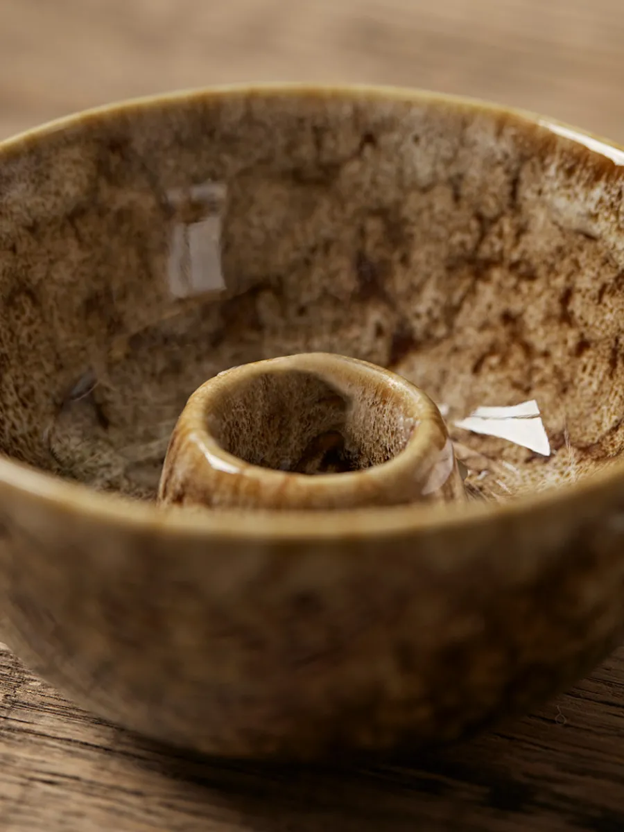 Cox & Cox Candle Holders<Reactive Glaze Dinner Candle Holder