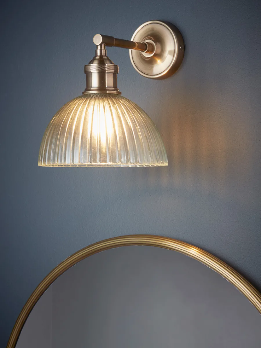 Cox & Cox Wall Lights<Reeded Glass Wall Light