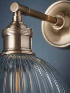 Cox & Cox Wall Lights<Reeded Glass Wall Light