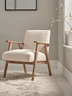 Cox & Cox Occasional Chairs|Armchairs & Loveseats<Relaxed Lounge Chair - Natural Linen
