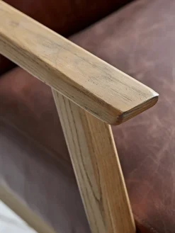 Cox & Cox Occasional Chairs|Armchairs & Loveseats<Relaxed Lounge Chair - Tan Leather