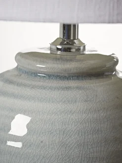 Cox & Cox Table Lamps|Bedside Lights<Ribbed Crackle Glaze Table Lamp