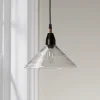 Cox & Cox Pendants<Ribbed Glass Shade Pendant