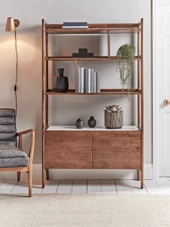 Cox & Cox Occasional Chairs|Armchairs & Loveseats<Ribbed Leather Armchair - Black