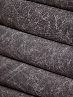 Cox & Cox Occasional Chairs|Armchairs & Loveseats<Ribbed Leather Armchair - Black