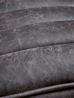 Cox & Cox Occasional Chairs|Armchairs & Loveseats<Ribbed Leather Armchair - Black