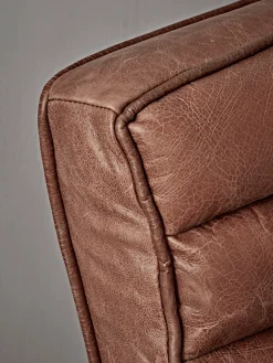 Cox & Cox Occasional Chairs|Armchairs & Loveseats<Ribbed Leather Armchair - Tan