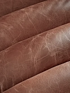 Cox & Cox Occasional Chairs|Armchairs & Loveseats<Ribbed Leather Armchair - Tan