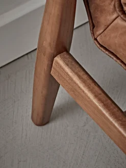 Cox & Cox Occasional Chairs|Armchairs & Loveseats<Ribbed Leather Armchair - Tan