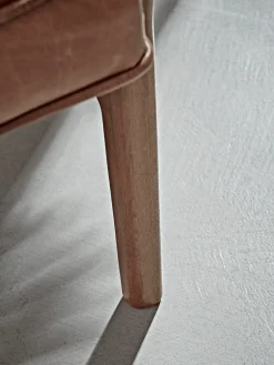 Cox & Cox Occasional Chairs|Armchairs & Loveseats<Ribbed Leather Armchair - Tan