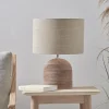 Cox & Cox Table Lamps<Ribbed Mango Wood Table Lamp - Natural